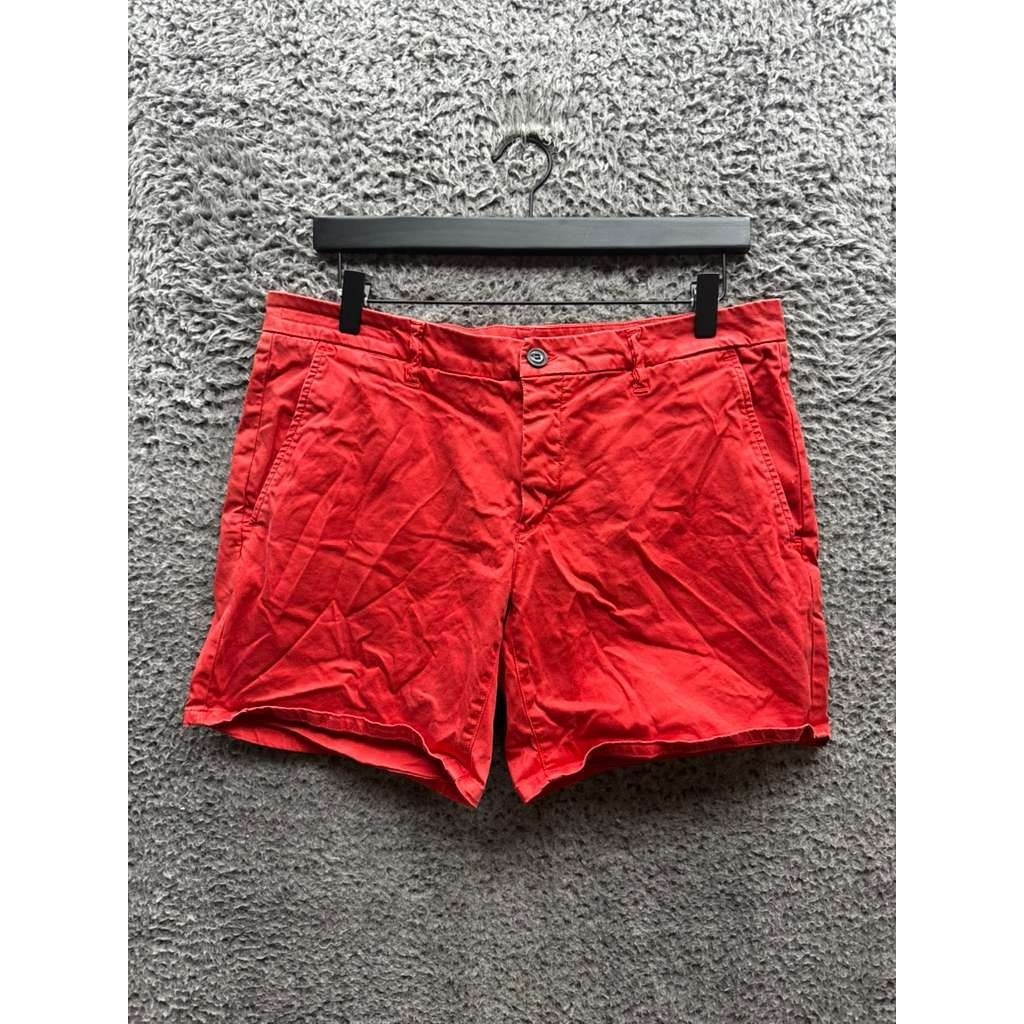 Department 5 Cotton-Blend Low Rise Twill Bermuda Shorts Red Womens Size 30